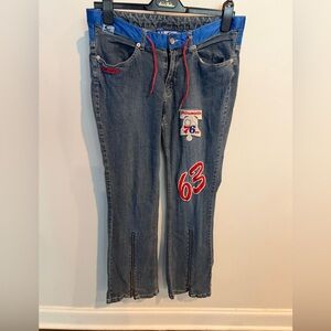 NBA  Philadelphia 76ers All-Star Game 2004 Jeans Vintage low waist Y2K denim